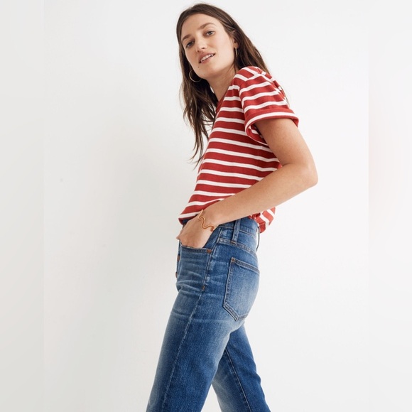 NWOT Madewell The Perfect Jean in Glenmoor Wash Blue Button Fly 26 - Picture 2 of 5